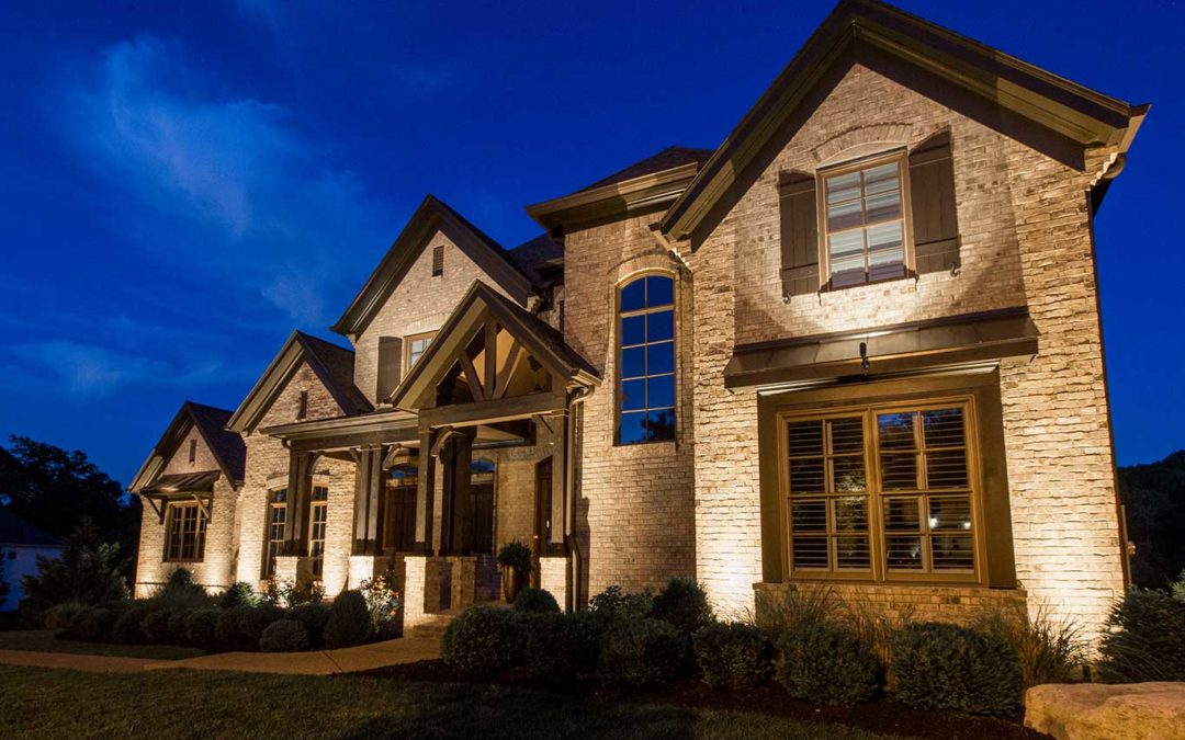 Architectural lighting on home in Brentwood, TN