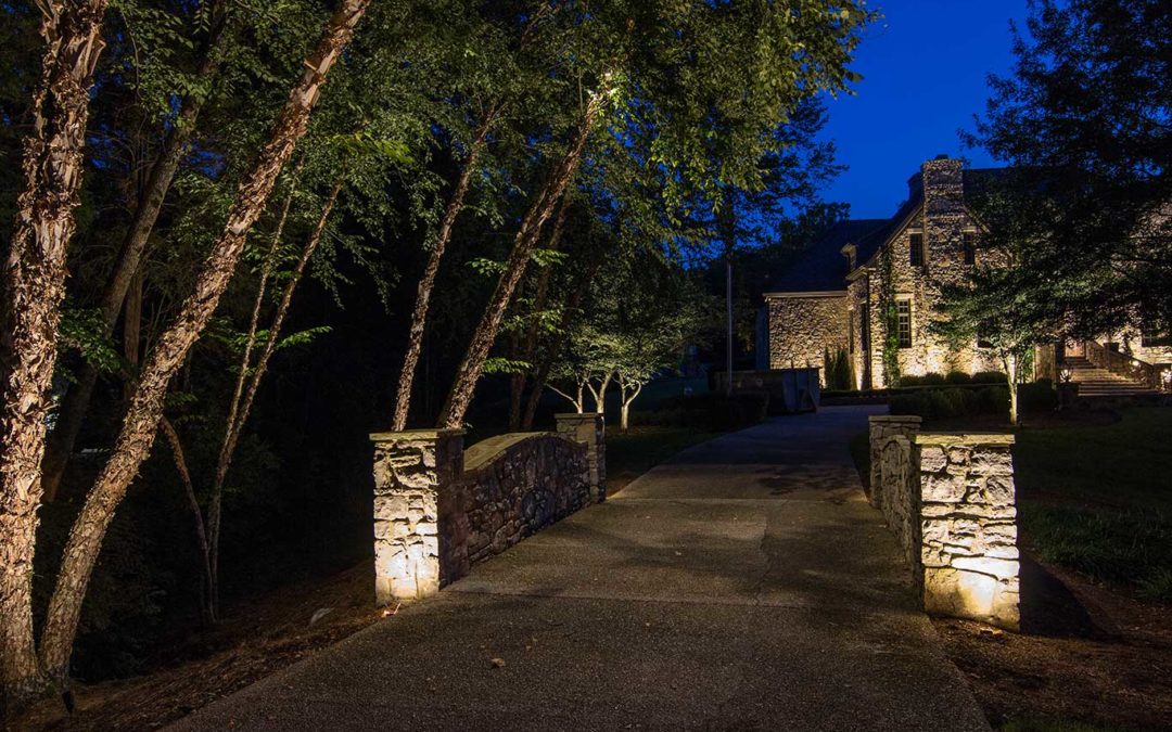 Outdoor Lighting Leading to Entrance of Home