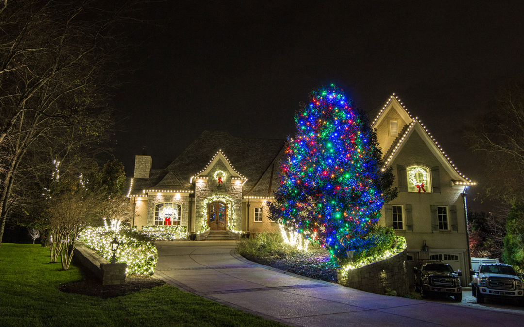 2017 Holiday Display with Large Multi-Color Tree - Light Up Nashville