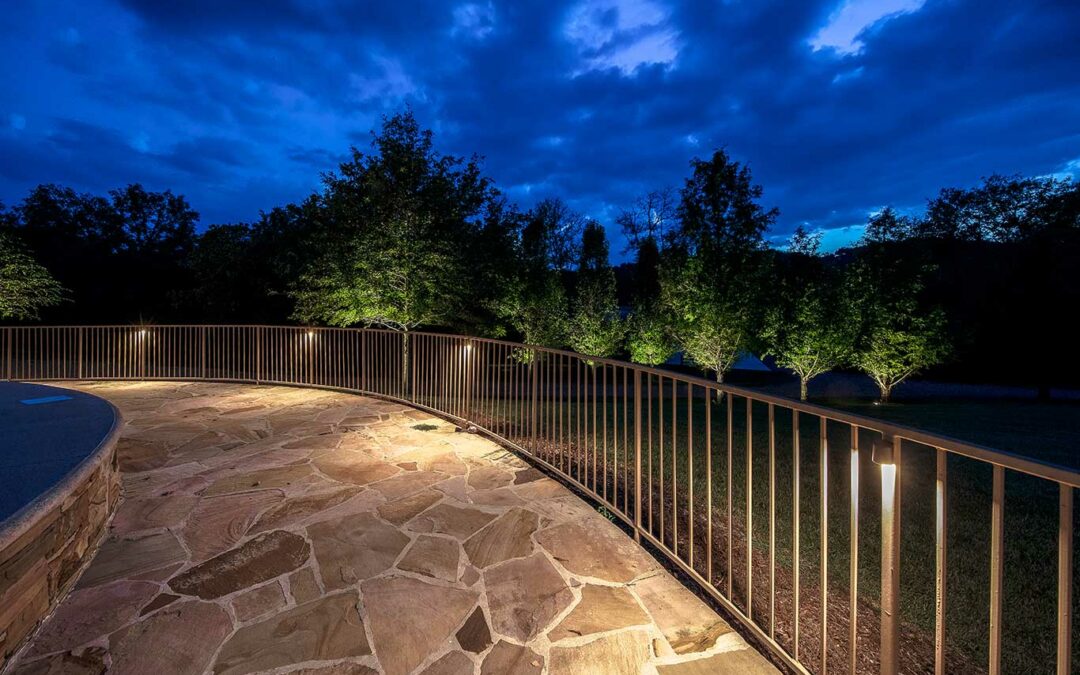 safety lighting around pool patio