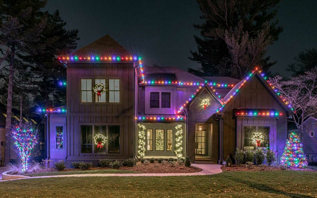 Modern Home with Multi-Color Lights