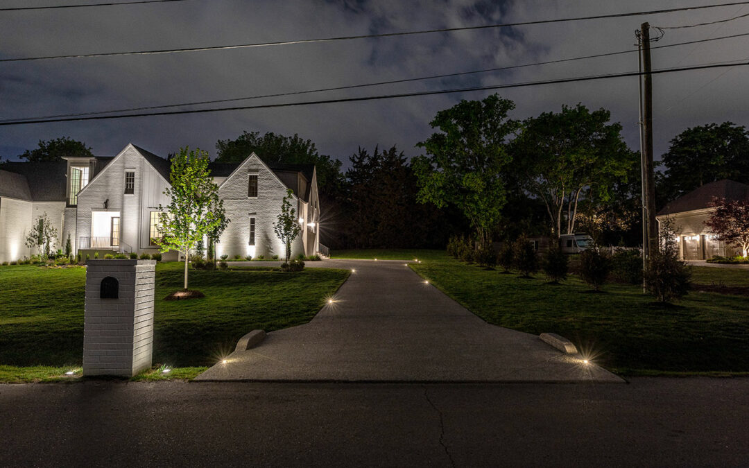 Driveway Marker Lights in Concrete